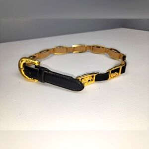 VTG Women's Medium gold tone belt - safari animals